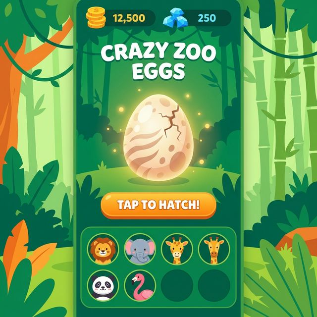 Crazy Zoo Eggs game screenshot